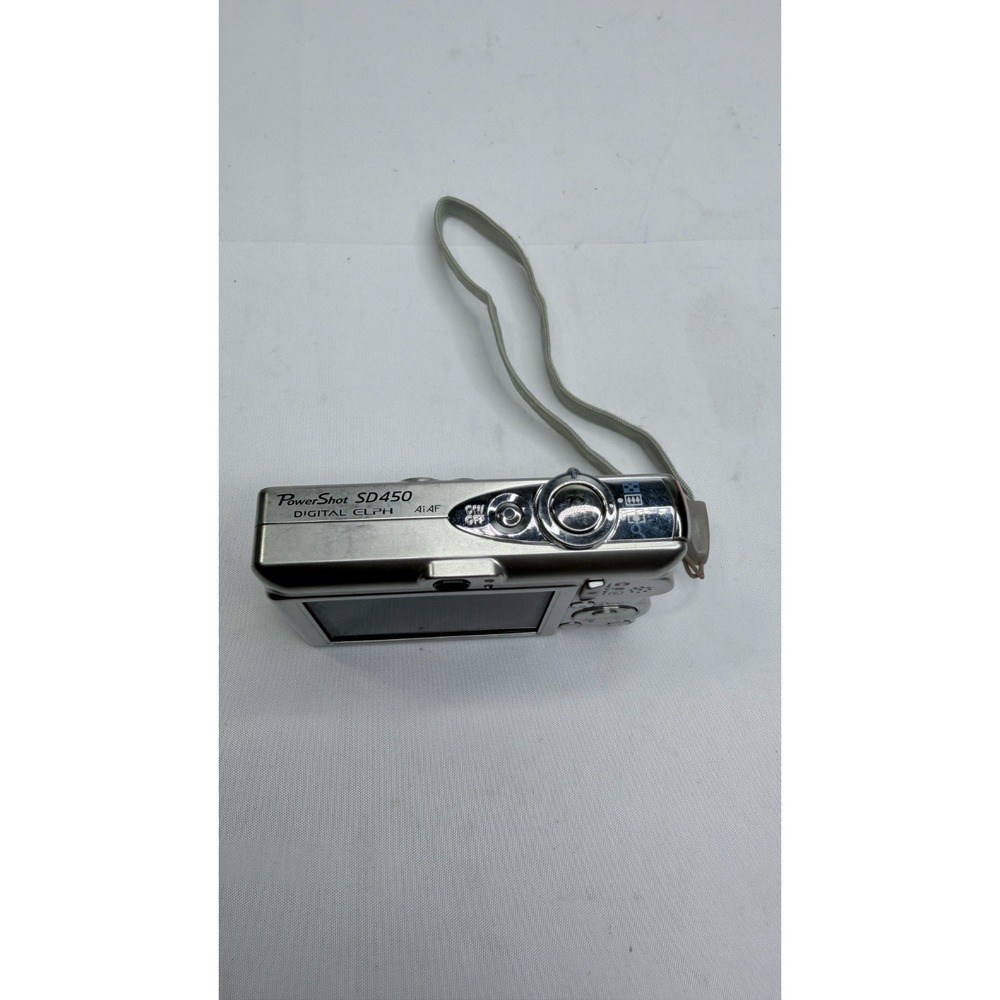 Canon PowerShot SD450 Digital ELPH 5.0MP Silver Camera AS-IS Parts/Repair - Picture 4 of 5